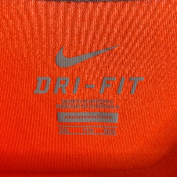 Nike Men's Orange Dri-Fit Short-Sleeve Shirt Performance Athletic size XXL - Picture 3 of 5